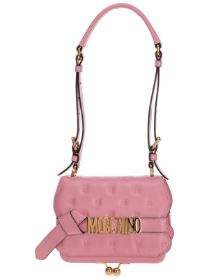 Moschino Pillow Logo Plaque Shoulder Bag