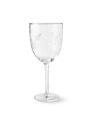 Fern Etched Wine Glasses