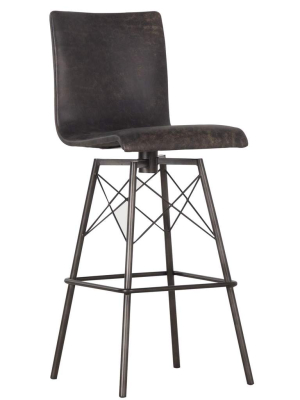 Diaw Swivel Bar Stool, Rialto Ebony