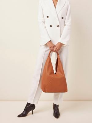 Large Angular Leather Shoulder Bag