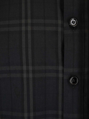 Burberry Check Patterned Long-sleeved Shirt