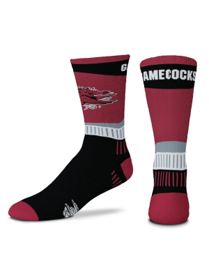 Ncaa South Carolina Gamecocks Men's Sport Fan Crew Socks - 10-13