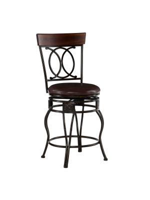 Malise Counter Height Barstool Bronze - Linon