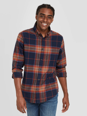 Men's Standard Fit 1-pocket Flannel Long Sleeve Button-down Shirt - Goodfellow & Co™