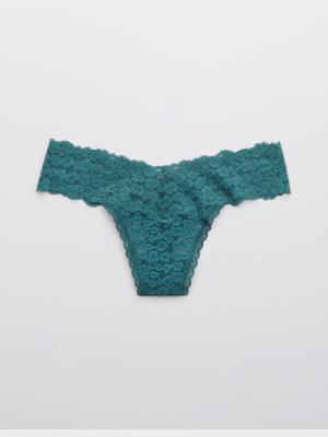 Aerie Animal Lace Thong Underwear