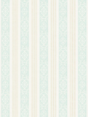 Spring Stripe Wallpaper In Springtime From The Spring Garden Collection By Wallquest