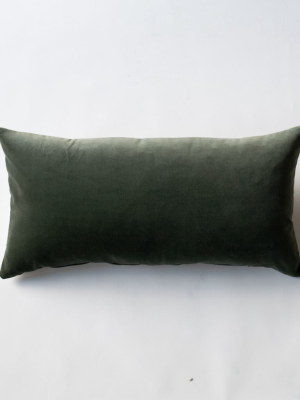S|h Blue Spruce Velvet Designer Pillow
