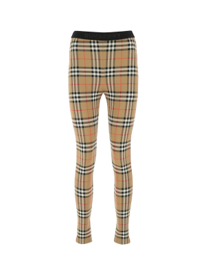 Burberry Logo Detail Vintage Check Leggings