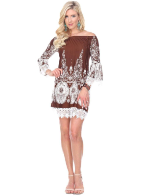 Mya Shift Lace Hemline Dress