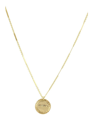 Gold Coin Mama Necklace