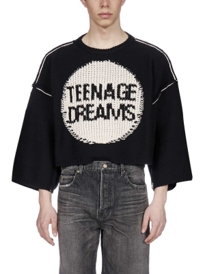 Raf Simons Teenage Dreams Intarsia Knit Jumper