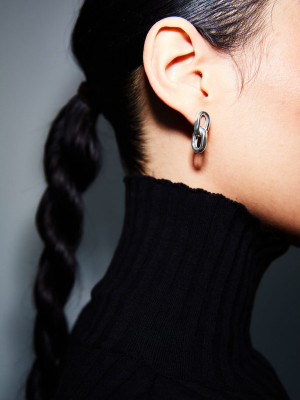 Link Drop Earrings - Silver