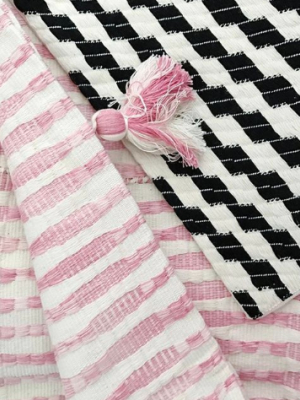 Antigua Pillow- Faded Pink Stripe