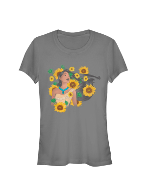 Junior's Pocahontas Sunflowers T-shirt