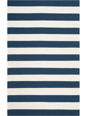 Montauk Stripe Navy/ivory Area Rug