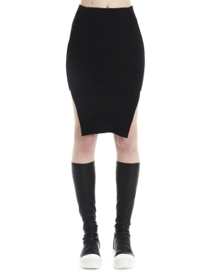 Rick Owens High-waisted Side Slit Skirt