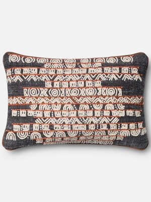 Loloi Pillow - Blue/rust