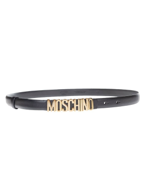 Moschino Logo Lettering Buckle Belt