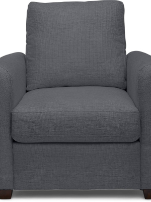 Lewis Rolled Arm Accent Chair Gray - Truly Home