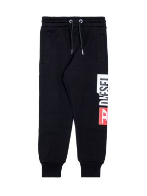 Diesel Kids Logo Print Drawstring Sweatpants