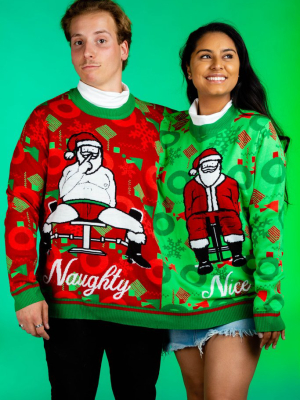 The Kegel Express | Ladies Two Person Red & Green Christmas Sweater