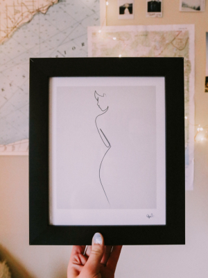 Quibe One Line Nude Art Print