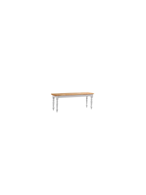 Farmhouse Dining Bench Wood/white/natural - Boraam
