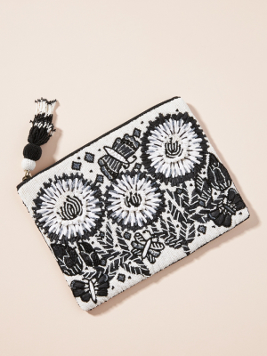 Blooming Print Pascal Embellished Pouch