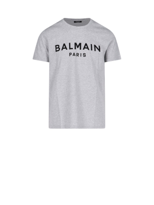 Balmain Logo Print Round-neck T-shirt