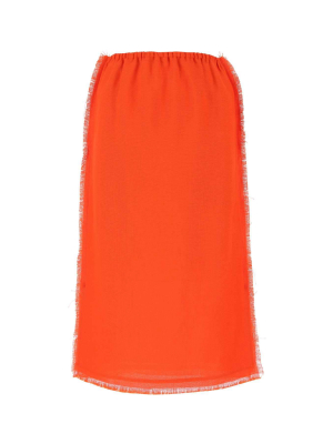 Marni Frayed Edge Midi Skirt