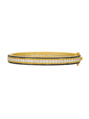 Pavé Row Hinge Bangle