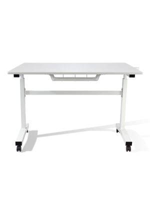 Sit And Stand Adjustable Height Desk With Casters - Atlantic