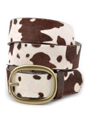 Cow Hair Genuine Leather Belt