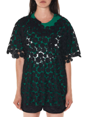 Lace Tunic Top (ss036tc-18c-green-black)