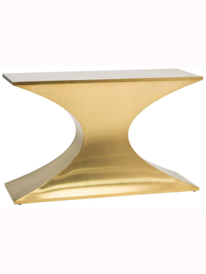 Praetorian Console Table, Brushed Gold