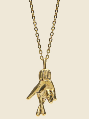 Lucky Charm Necklace - Brass