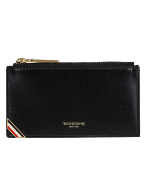 Thom Browne Logo Printed Zipped Wallet