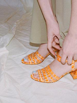 Palma High Sandal, Clementine Croc