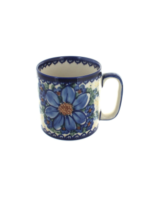 Blue Rose Polish Pottery Daisy Surprise Coffee Mug