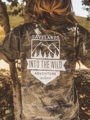 Into The Wild (back Print) Camo Tee