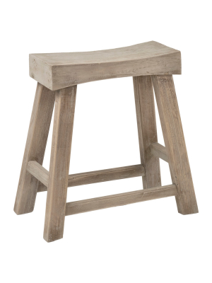 Bennett Rubberwood Stool - Brown - East At Main