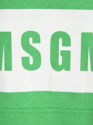 Msgm Logo Printed Hoodie