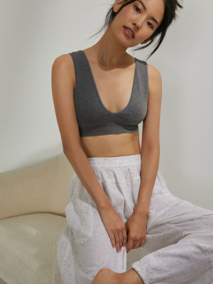 Sasha Heathered Seamless V-neck Bra