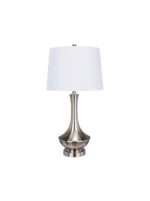 Metal Table Lamp - Brushed Steel (30")