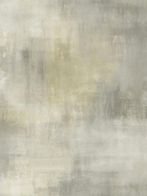 Watercolor Tonal Wallpaper In Greys And Neutrals From The L'atelier De Paris Collection By Seabrook