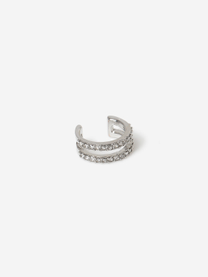 **double Row Pave Ear Cuff