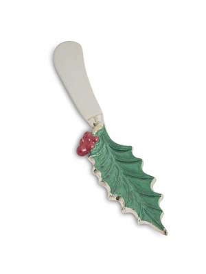 Julia Knight Holly Sprig Spreader In Emerald - Set Of 4