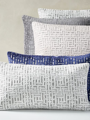 Allover Crosshatch Jacquard Velvet Pillow Covers