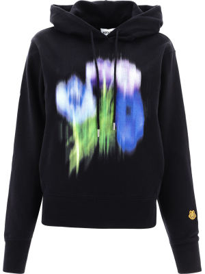 Kenzo Blurred Floral Print Hoodie