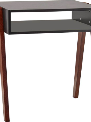 Laon End Table Black/walnut